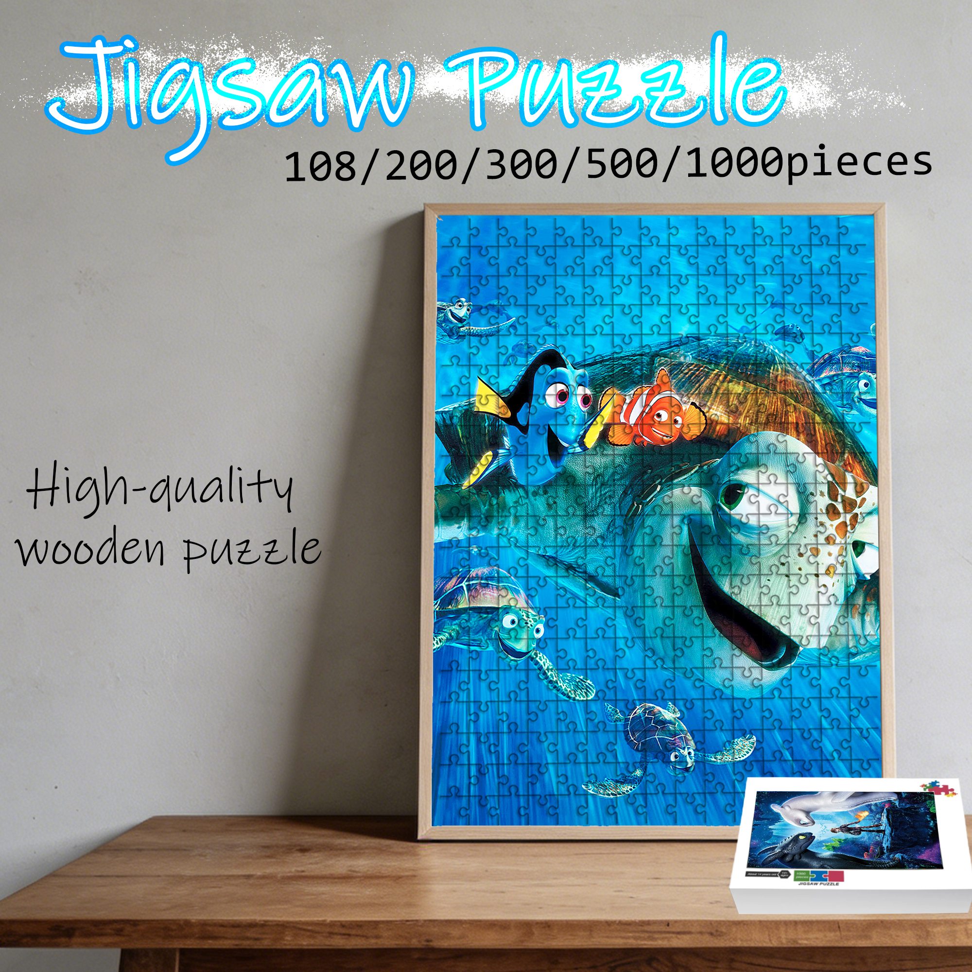Jigsaw Puzzle Adult - Finding Nemo Jigsaw Puzzle 108/200/300/500/1000 Pcs,