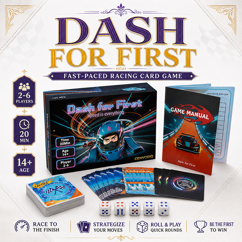 Board Game Strategi - Car Racing Board Game, Dice Rolling