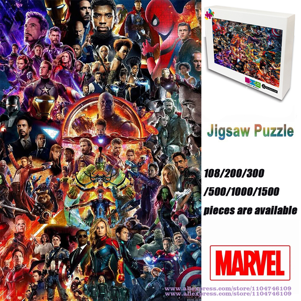 Jigsaw Puzzle Adult - Marvel Characters Collections Puzzle Jigsaw 108/200/300/500/1000/1500Pcs