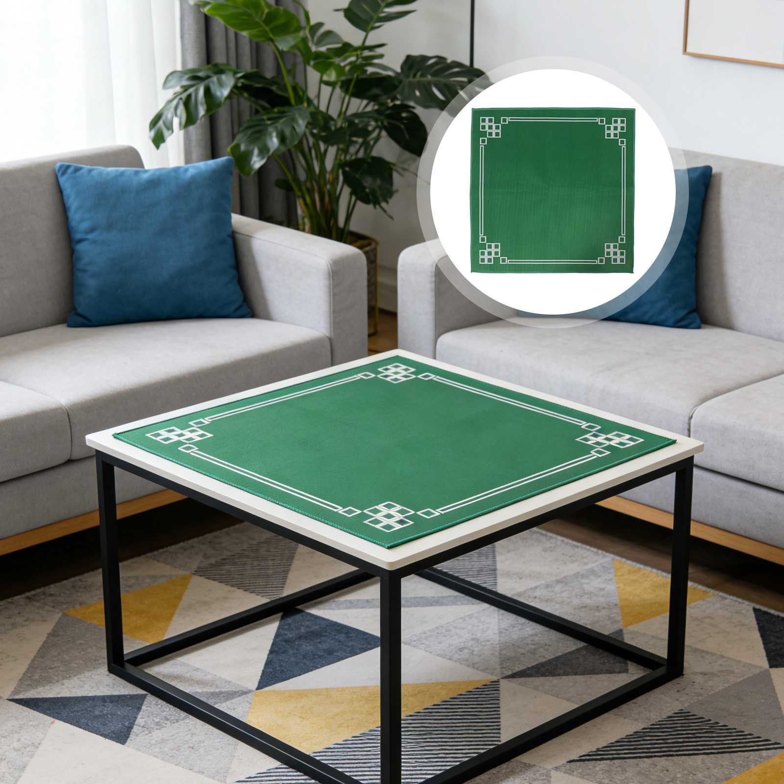 Board Game Mahjong - Anti Slip Mahjong Mat 70Cm/27.5In Square