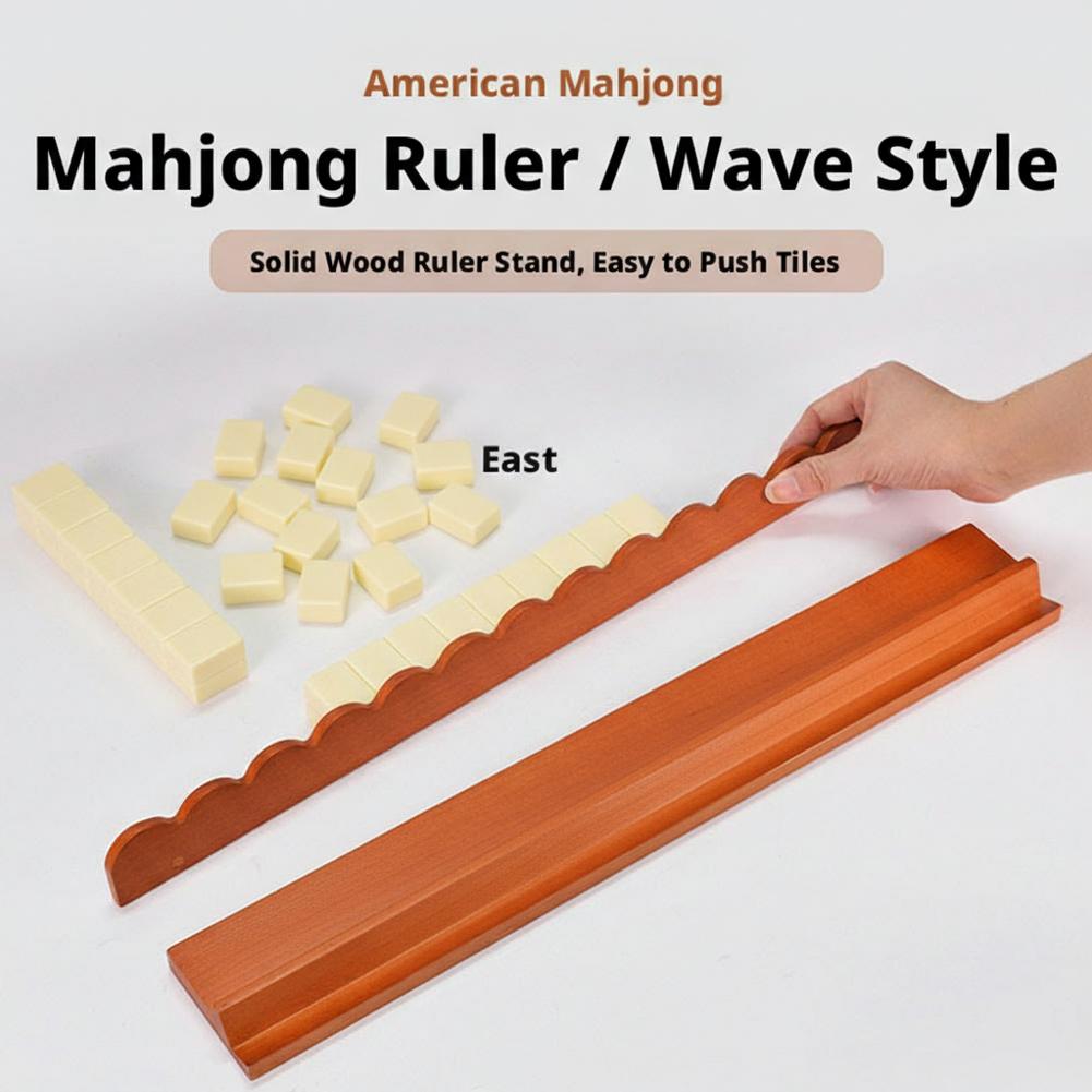Board Game Mahjong - Wooden Mahjong Ruler American Style Mahjong