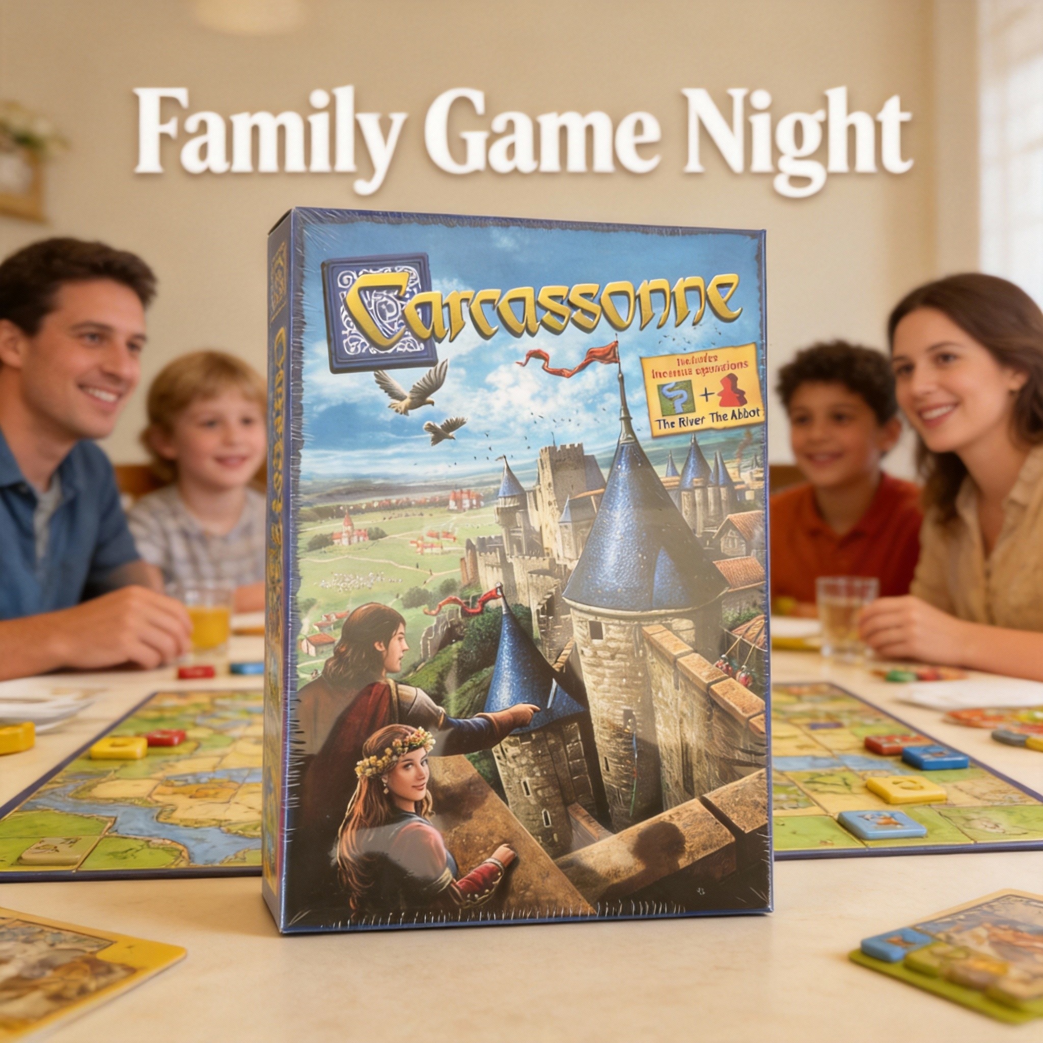 Board Game Strategi - Carcassonne （English Edition） - Medieval Strategic