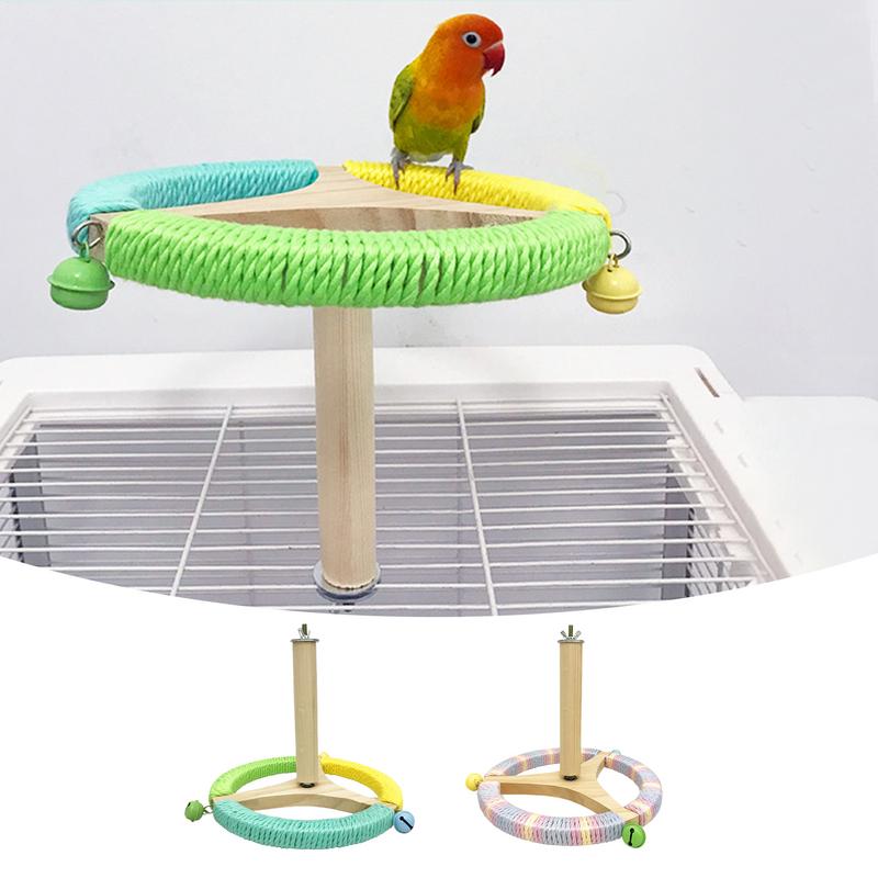 Board Game For 2 People - Bird Playground Stand Wood Parrot Play