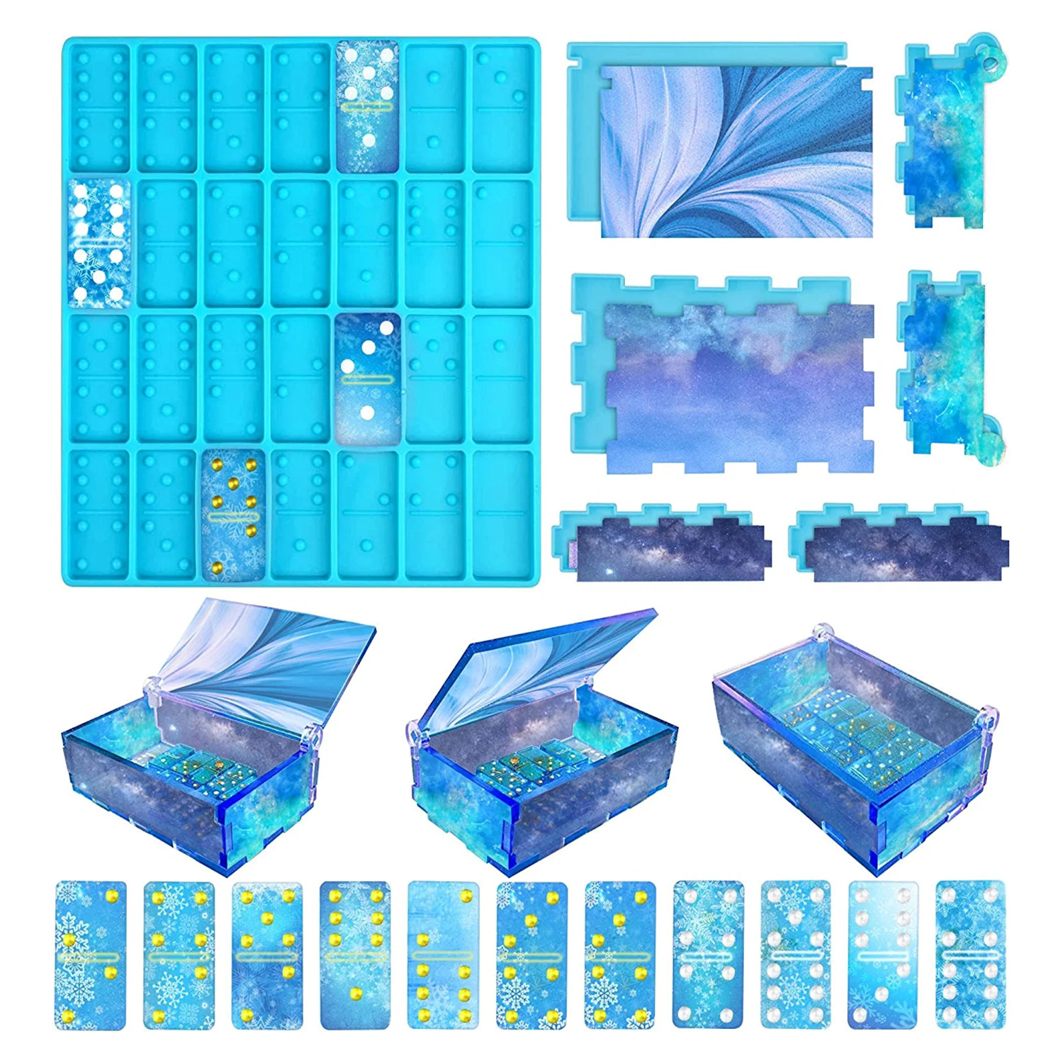 Board Game Electronic Table - Domino Molds Silicone Epoxy Resin Dominoes