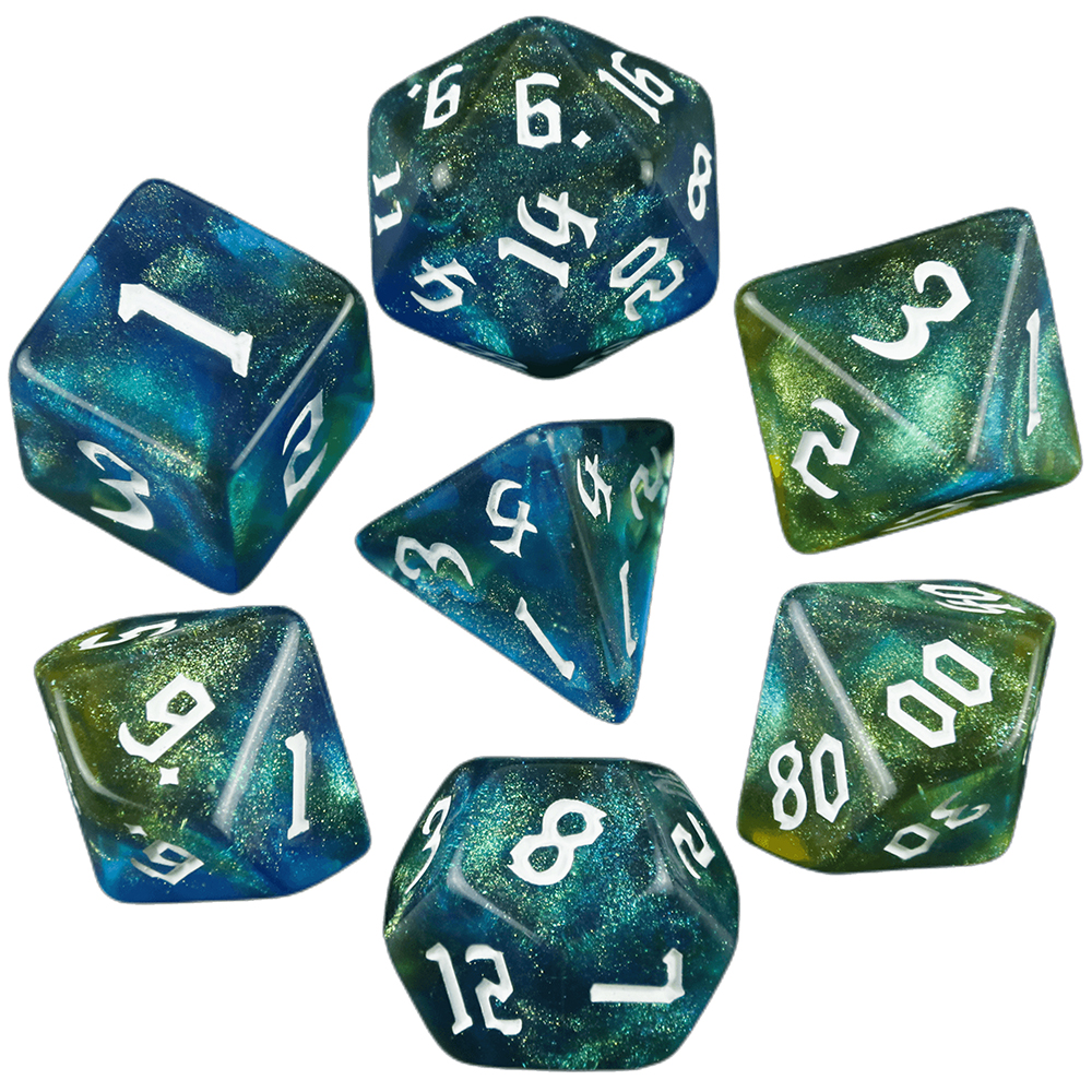 7 Pcs of New Double Colors Dic - огляд і ціна Board Game Font
