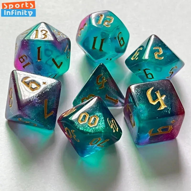 7 Pcs/set Double Colors Polyhe - огляд і ціна Board Game Font