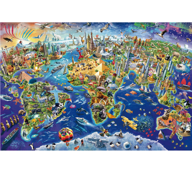 500/1000/1200/2000pcs paper Ji - огляд і ціна Jigsaw Puzzle Adult