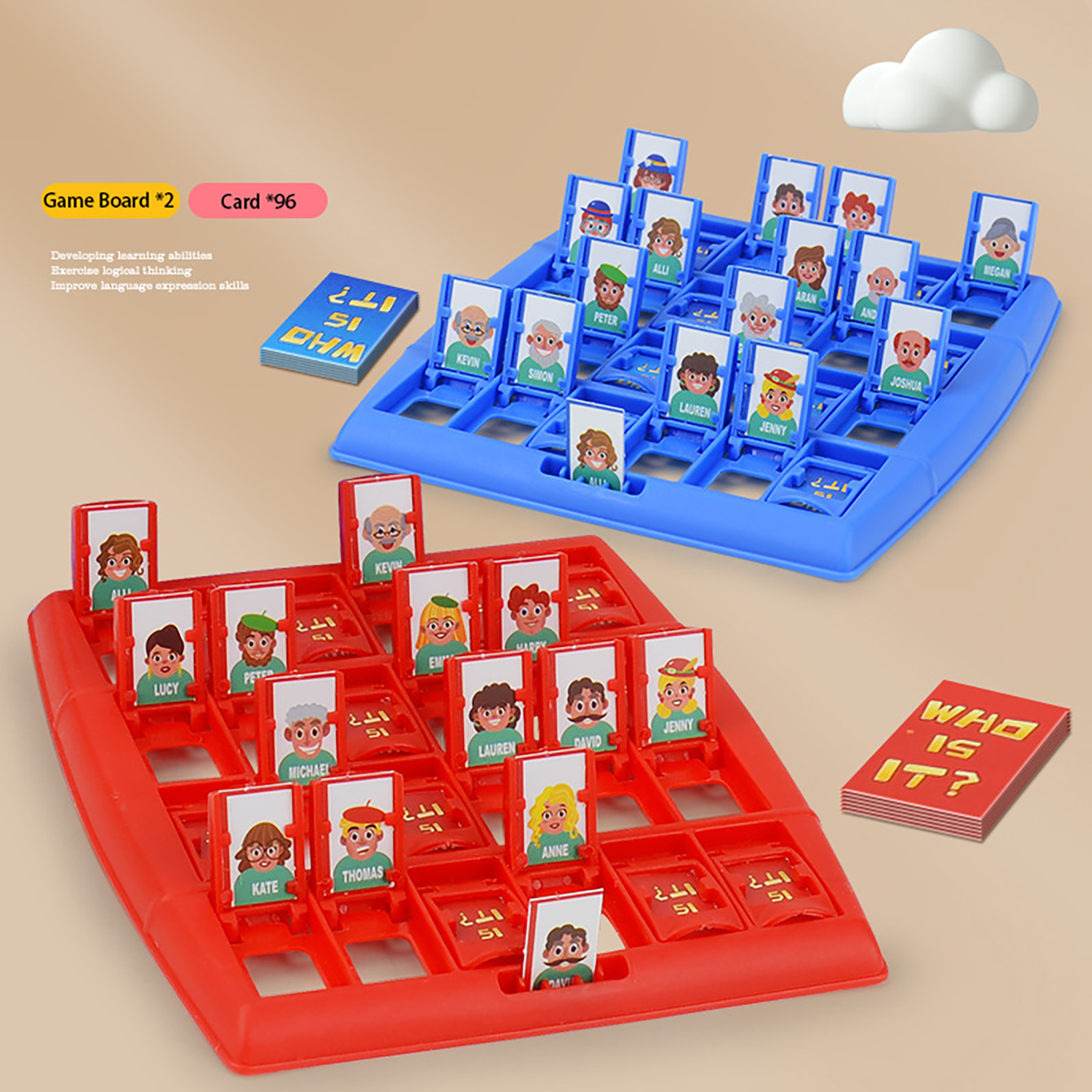 Family Guessing Board Game Who - огляд і ціна Board Game Family