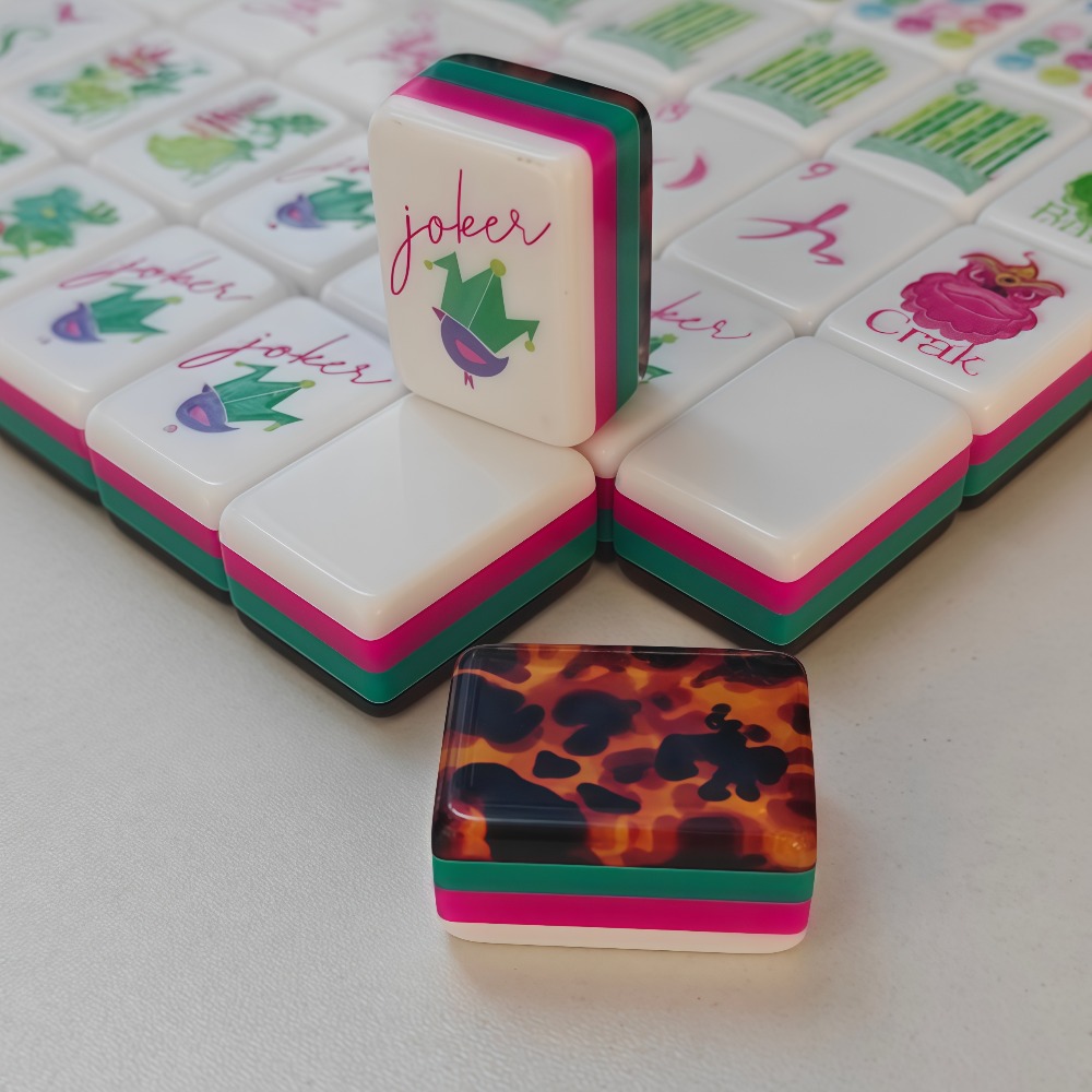 4-Layer Acrylic Leopard Mahjon - огляд і ціна Board Game Mahjong