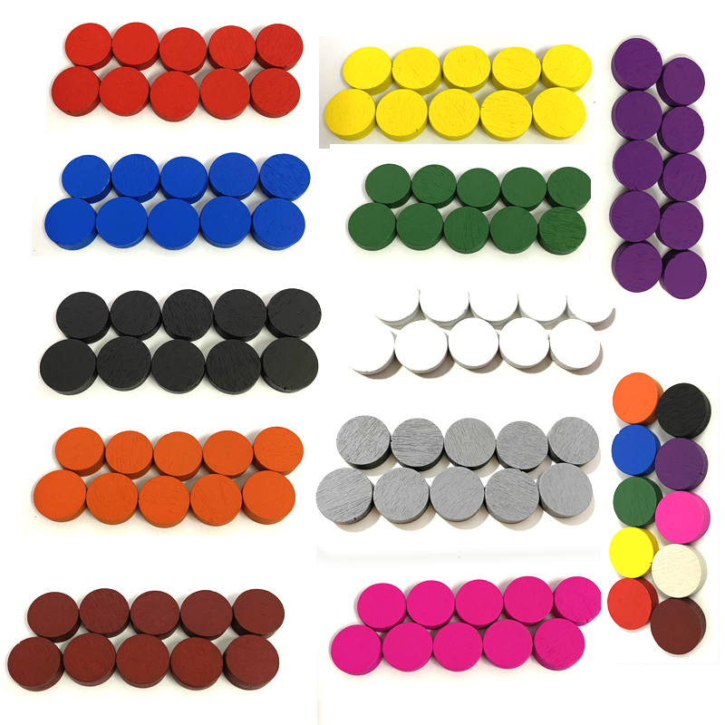 100pieces Diameter 15*5MM Wood - огляд і ціна Board Game Verdant