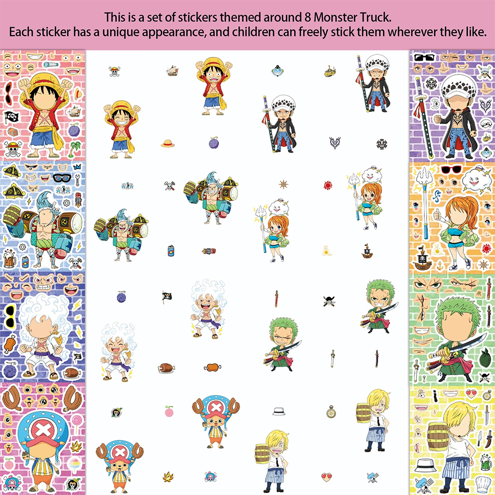 8/16sheets Cute Luffy Zoro Ani - огляд і ціна Board Game For 2 People