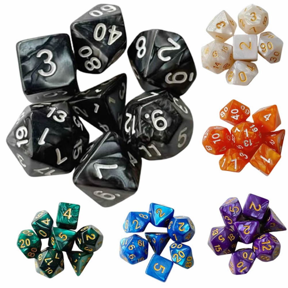 7pcs Dice Set Board Games Roll - огляд і ціна Board Game Verdant