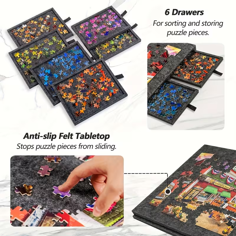 6-Drawer 1500pcs Jigsaw Puzzle - огляд і ціна Board Game For 2 People