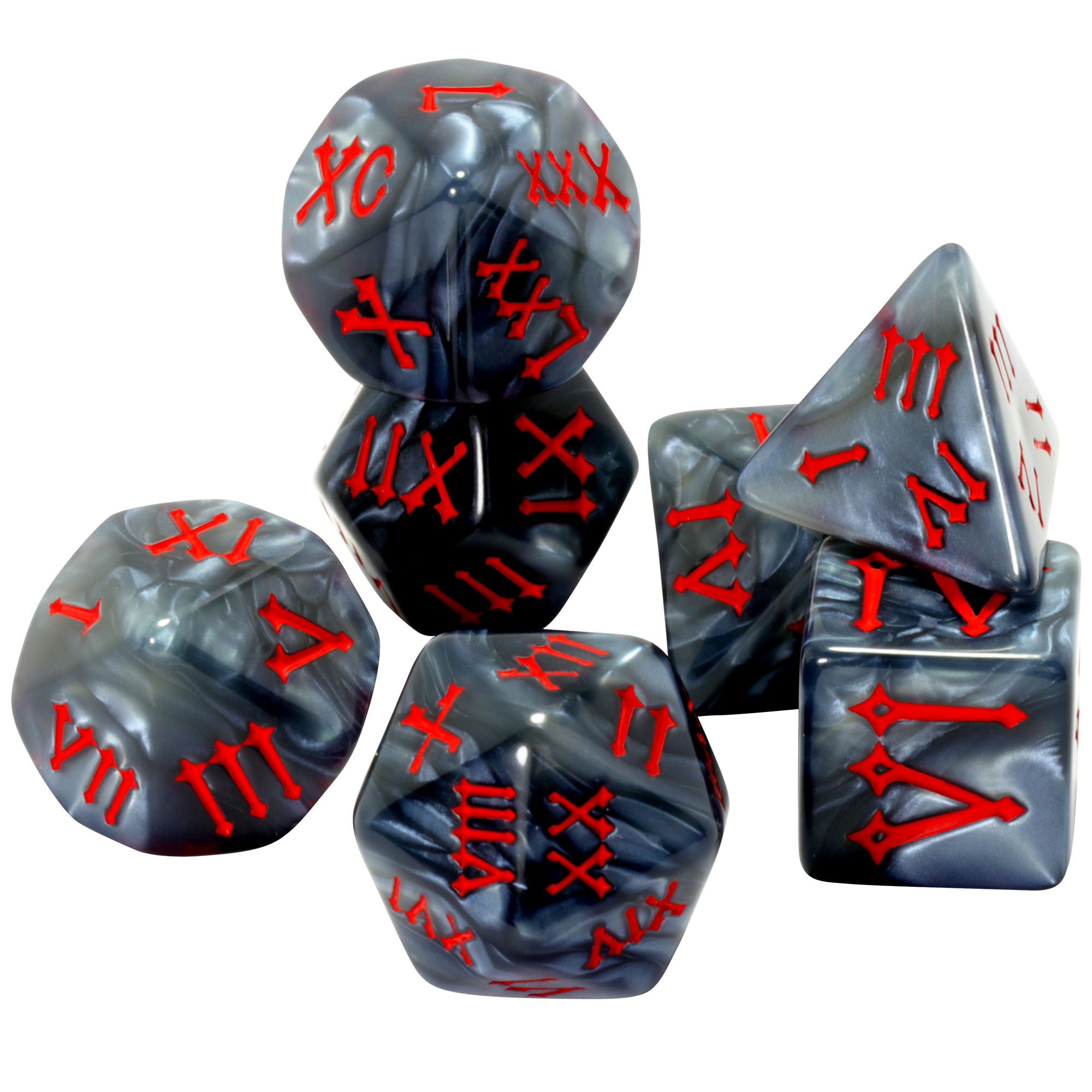7pcs/set Polyhedral Dice Set M - огляд і ціна Board Game Font