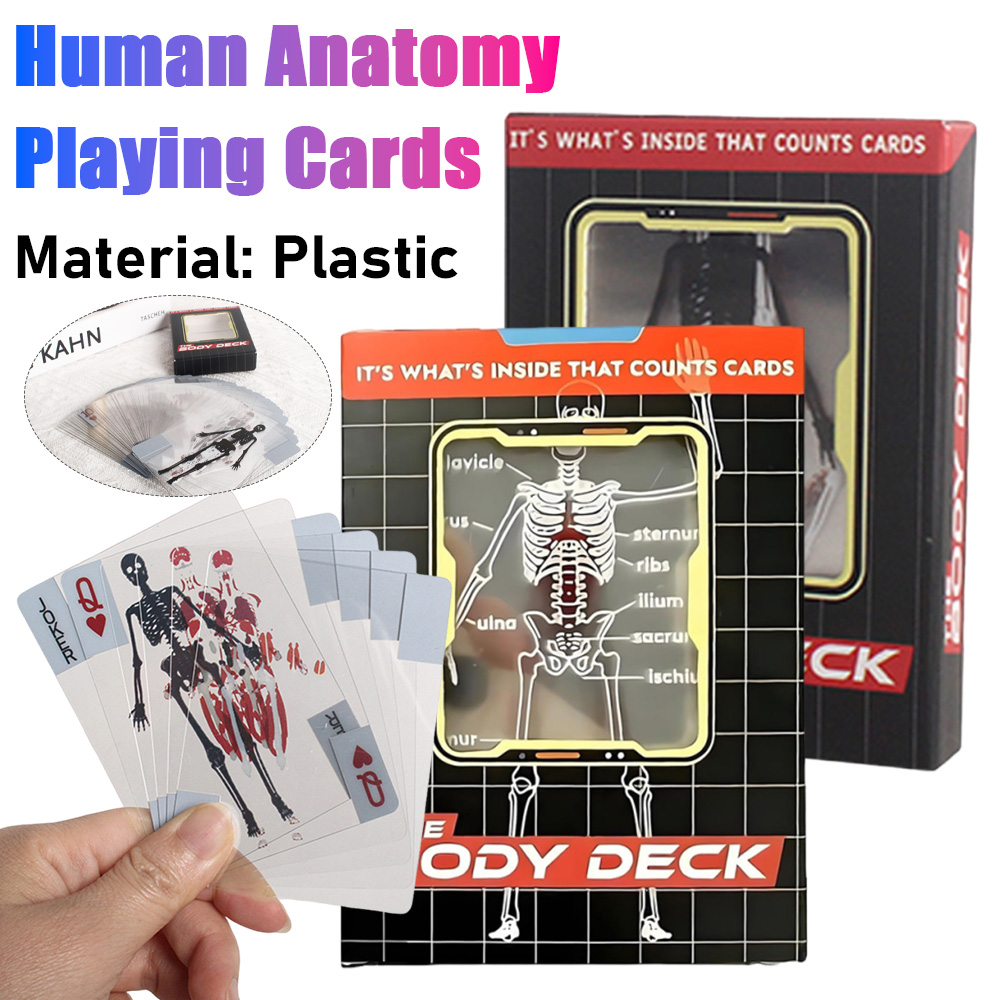 1-3PCS Human Anatomy Poker Car - огляд і ціна Board Game With Chips