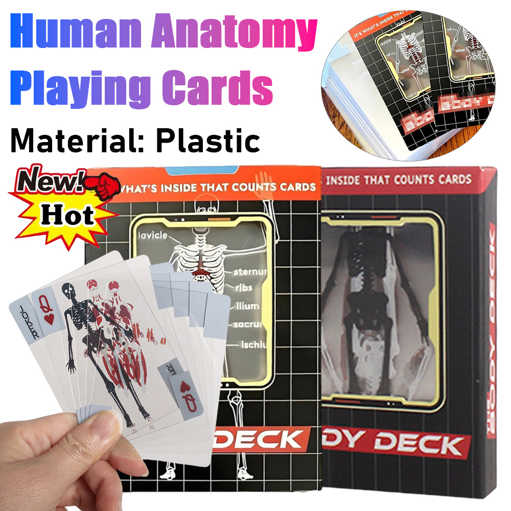 1-3PCS Human Anatomy Poker Car - огляд і ціна Board Game With Chips
