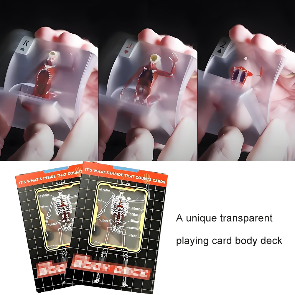1-3PCS Human Anatomy Poker Car - огляд і ціна Board Game With Chips