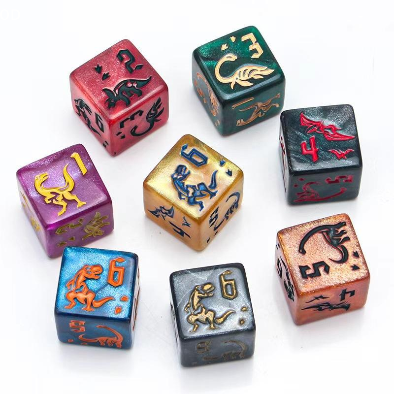 7Pcs/Set Dinosaur Dice Clear E - огляд і ціна Board Game Electronic Table