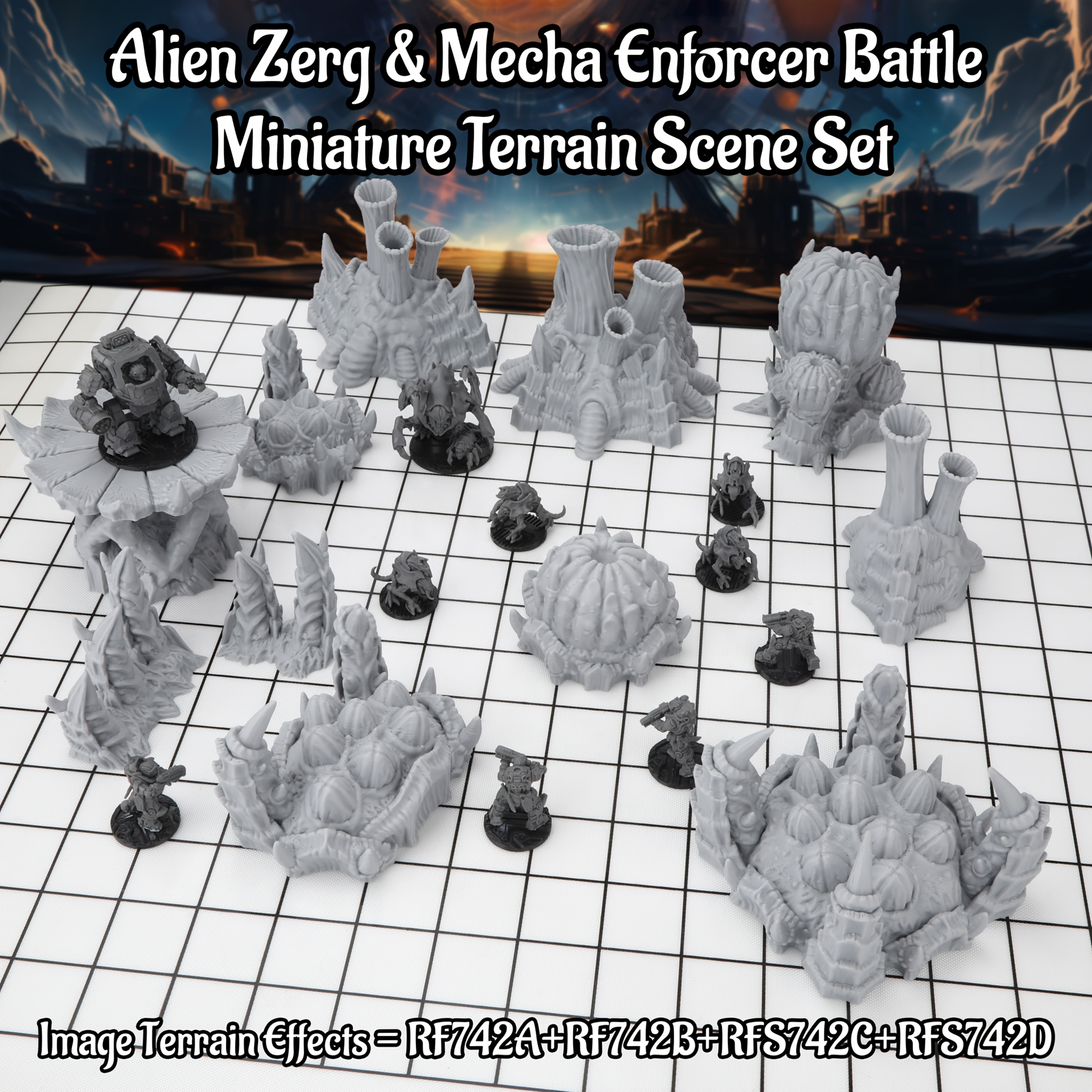 Sci-Fi Alien Miniature Terrain - огляд і ціна Board Game Dune
