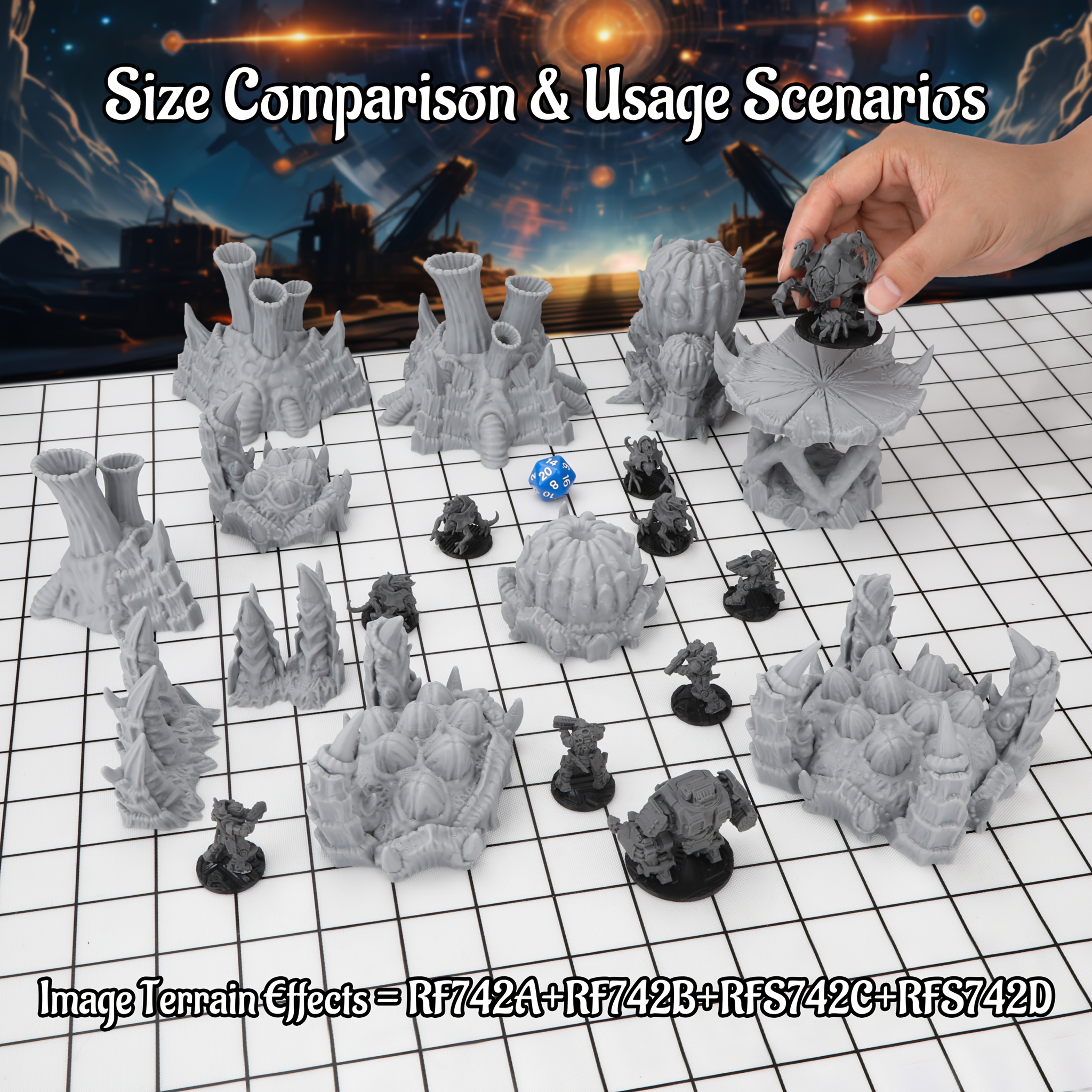 Sci-Fi Alien Miniature Terrain - огляд і ціна Board Game Dune
