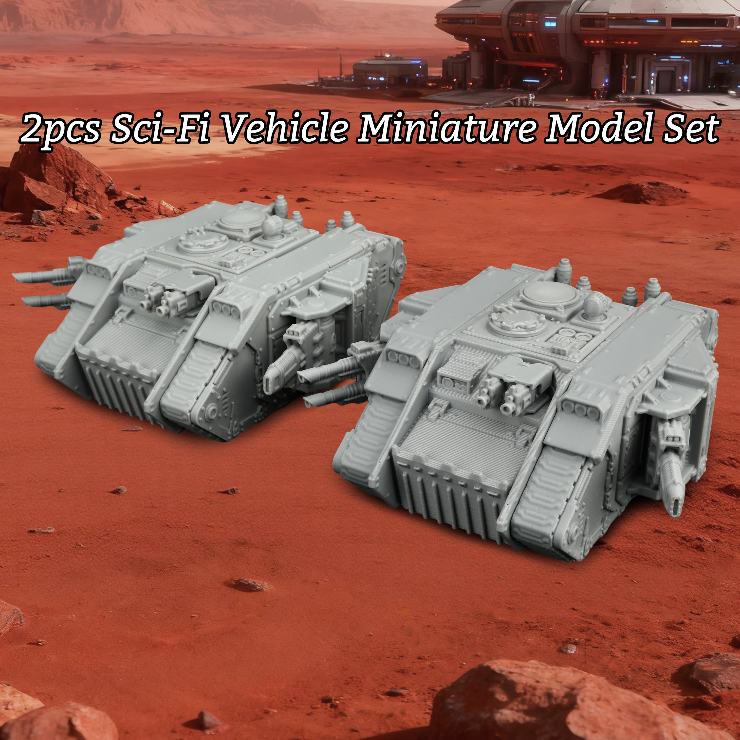 2Pcs Sci-Fi Tank Miniature Set - огляд і ціна Board Game Dune