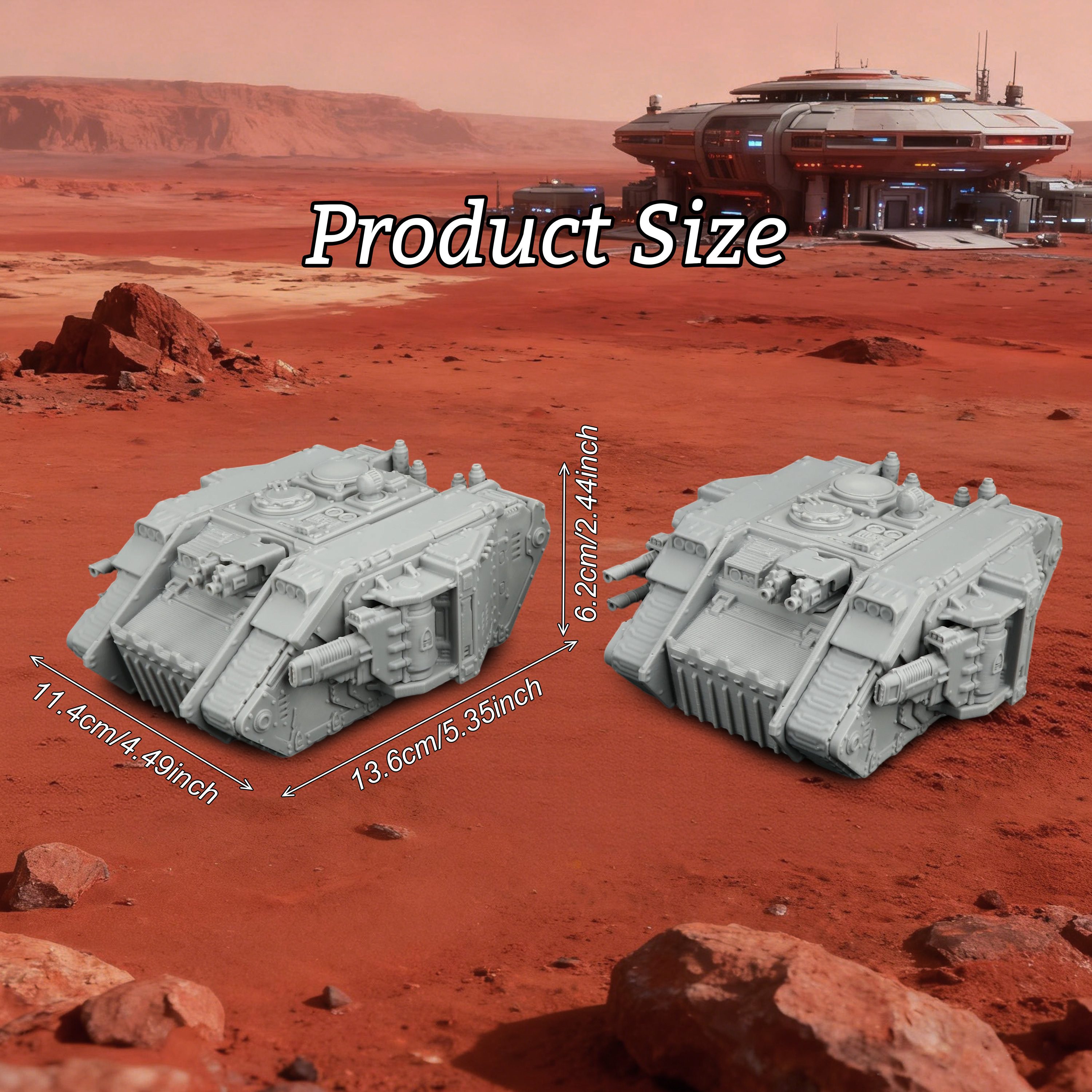 2Pcs Sci-Fi Tank Miniature Set - огляд і ціна Board Game Dune