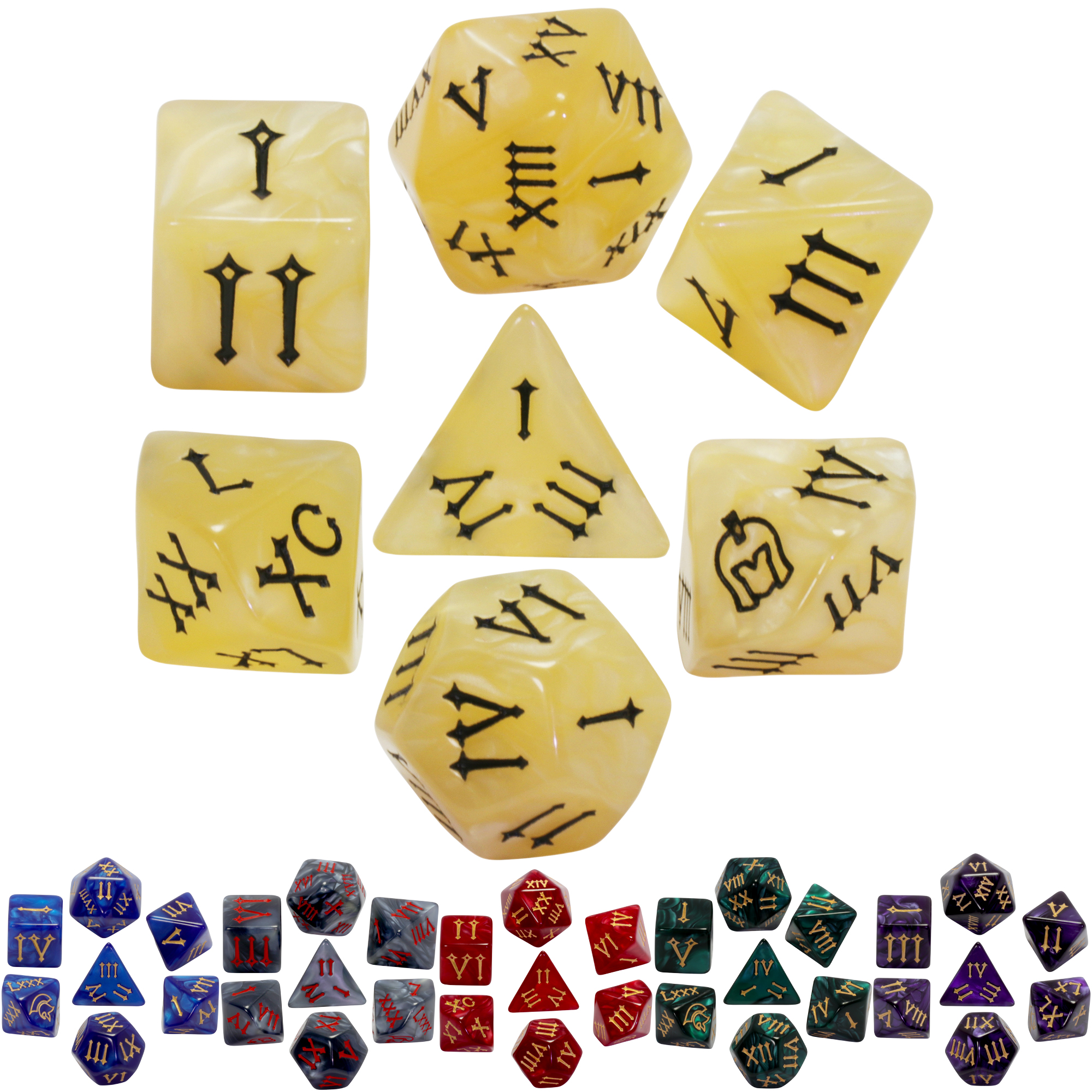 Polyhedral Dice Set 7pcs Table - огляд і ціна Board Game Font