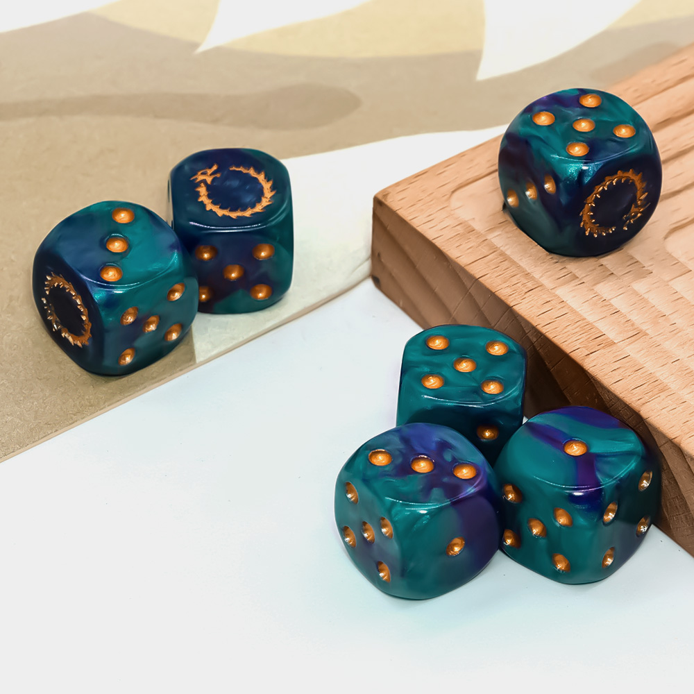 6Pcs Deep Sea Gold Flame D6 Di - огляд і ціна Board Game Electronic Table
