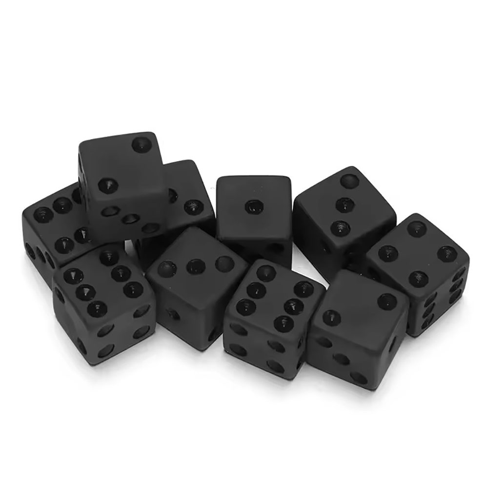 7pcs/set New Black Dices, Poly - огляд і ціна Board Game Font