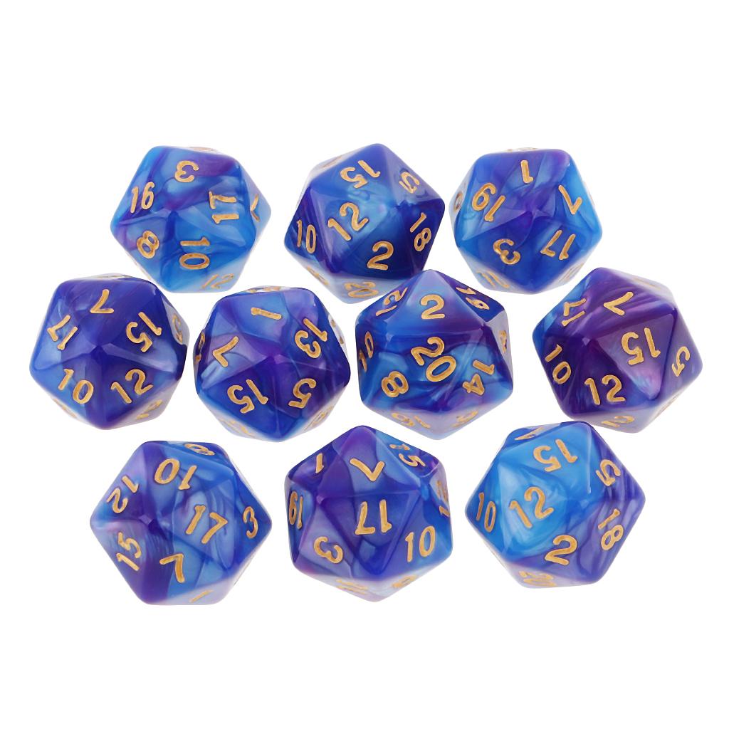 10pcs Polyhedral 20 Sided Dice - огляд і ціна Board Game Electronic Table