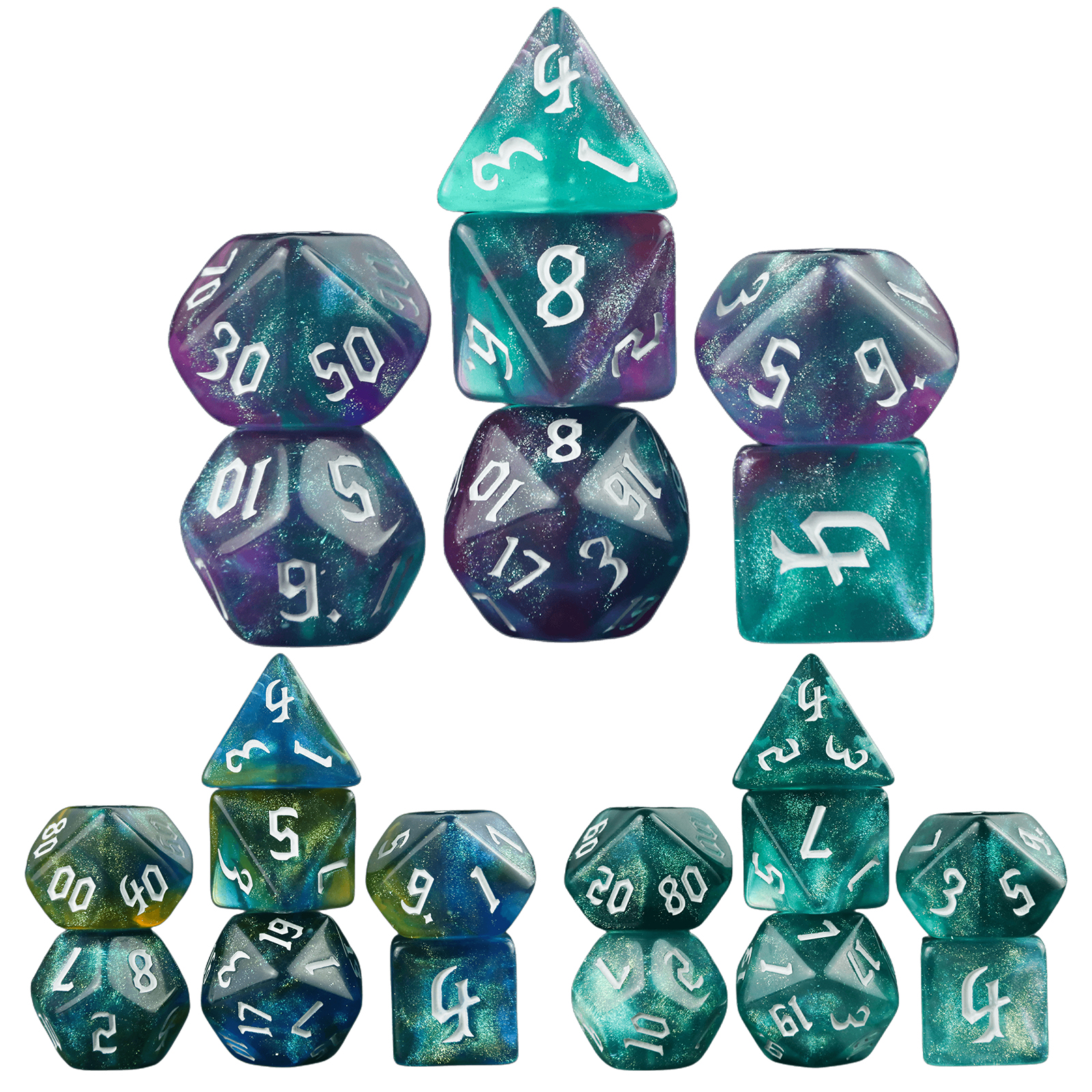 7 Pcs of New Double Colors Dic - огляд і ціна Board Game Font