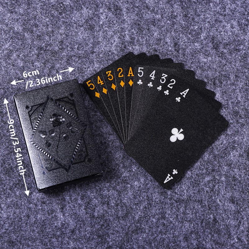 Color Black Gold Playing Card  - огляд і ціна Board Game With Chips