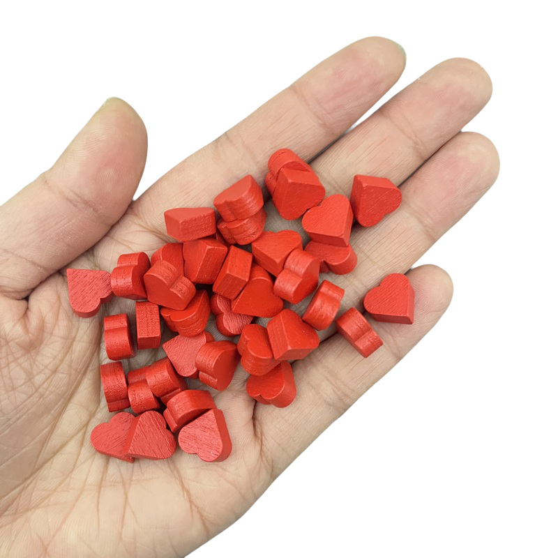 100Pcs 10mm*5mm Red Heart Shap - огляд і ціна Board Game Verdant