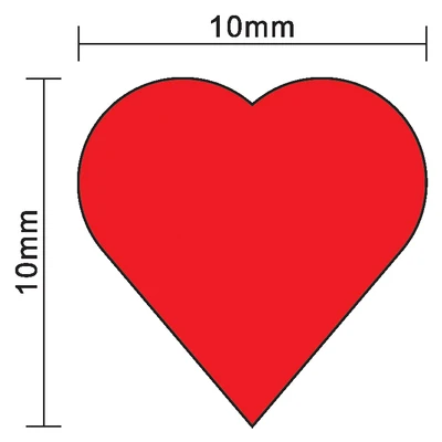 100Pcs 10mm*5mm Red Heart Shap - огляд і ціна Board Game Verdant
