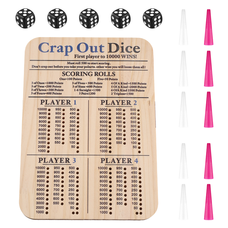 Wooden Crap Out Dice Score Boa - огляд і ціна Board Game Family